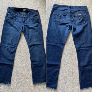 Hudson Signature Bootcut Jeans with Frayed Hem Sz 32